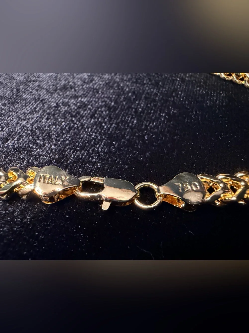 Franco 24in 6.5MM Italy 750 Stamped Gold Filled necklace. Perfect Piece.